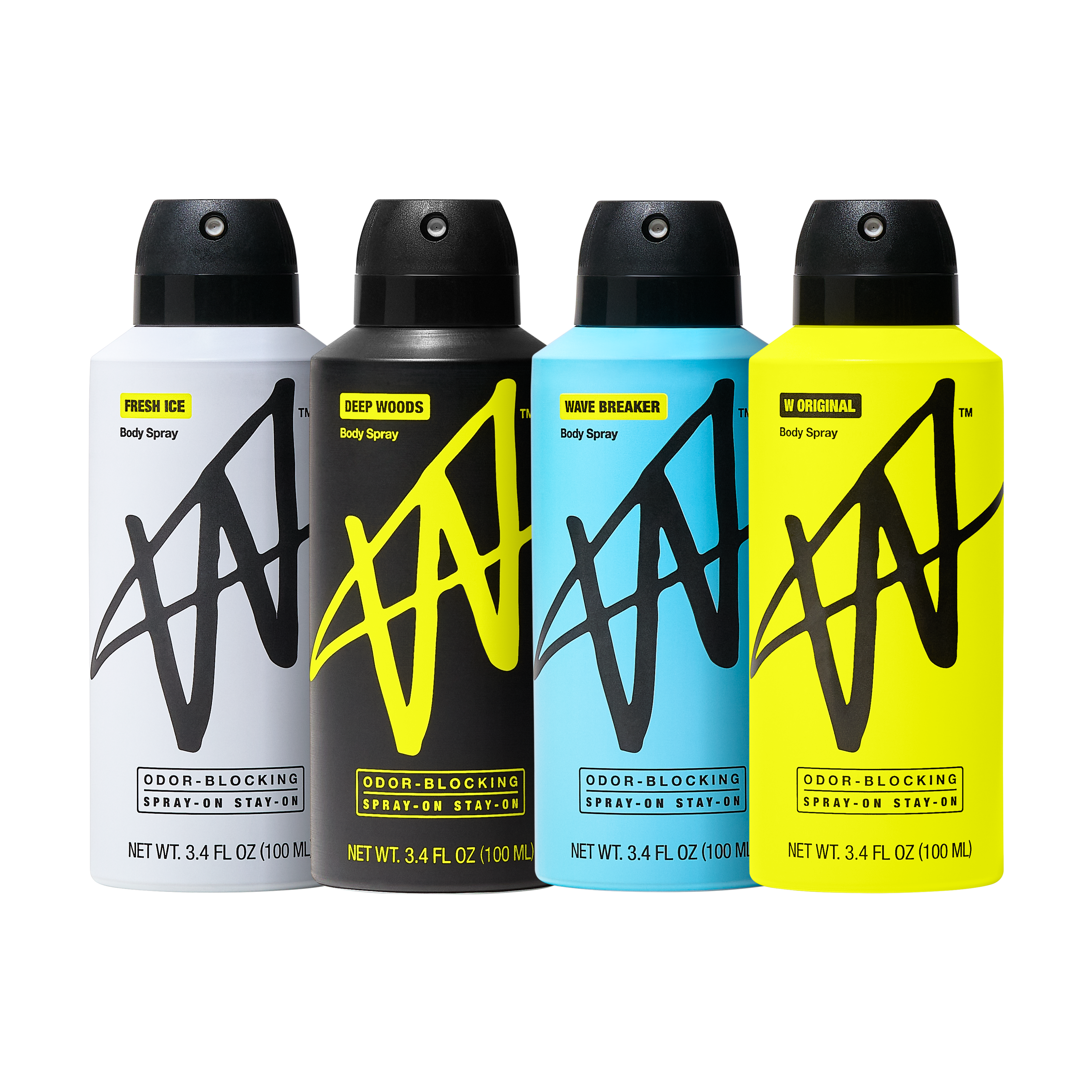 Body Spray Multipack, 4 Scents – Spray On, Stay On | W by Jake